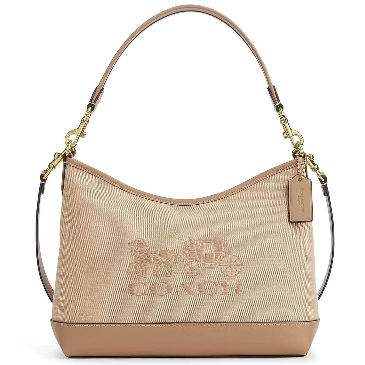 حقيبة كتف نسائية COACH Gold – Dark Natural Multi (طراز CAK91) - image 5