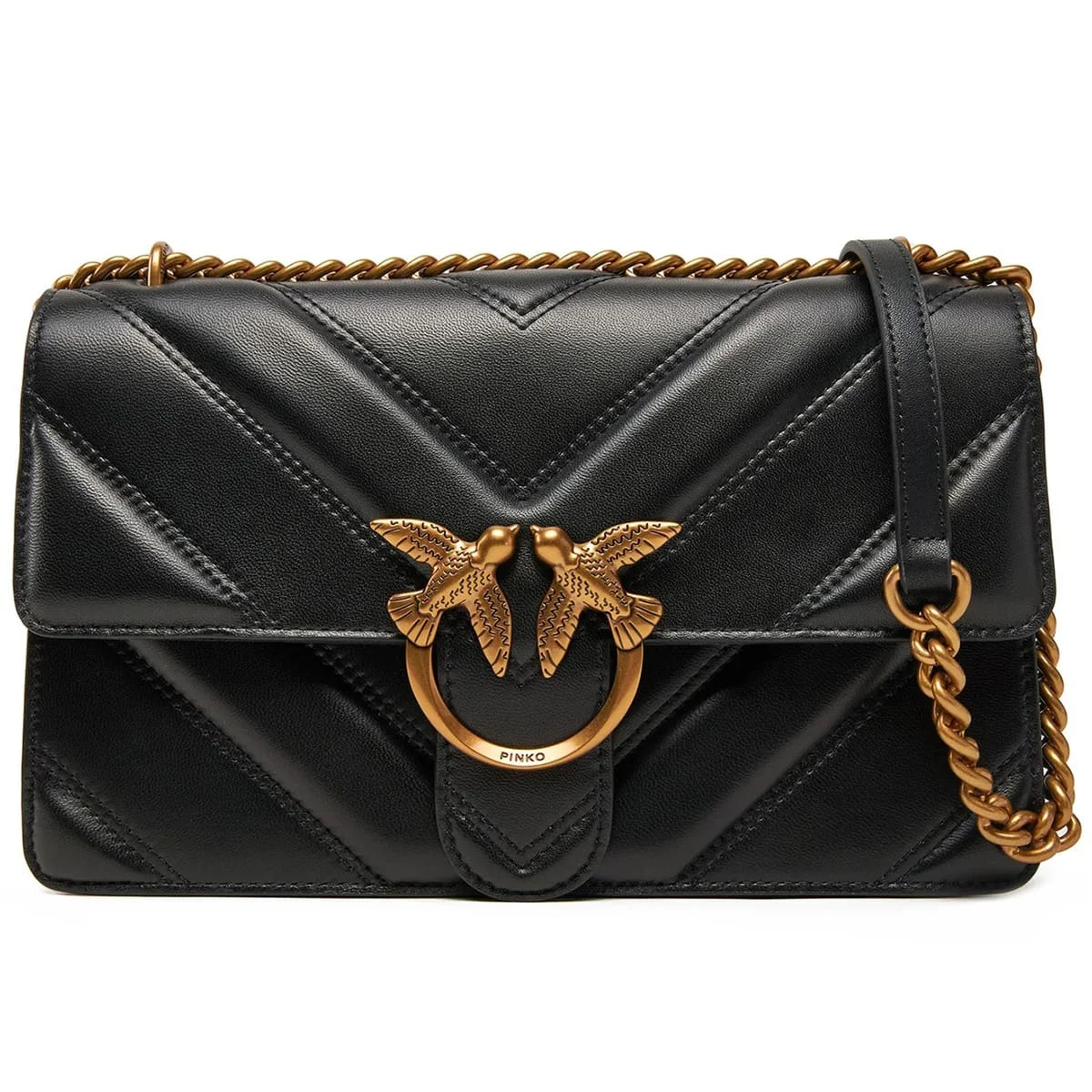 حقيبة كتف نسائية باللون الأسود من بينكو (Pinko) - يمكن ارتداؤها بنمط كروس بودي (Cross Body) - موديل 104549A26Zz99Q - image 5