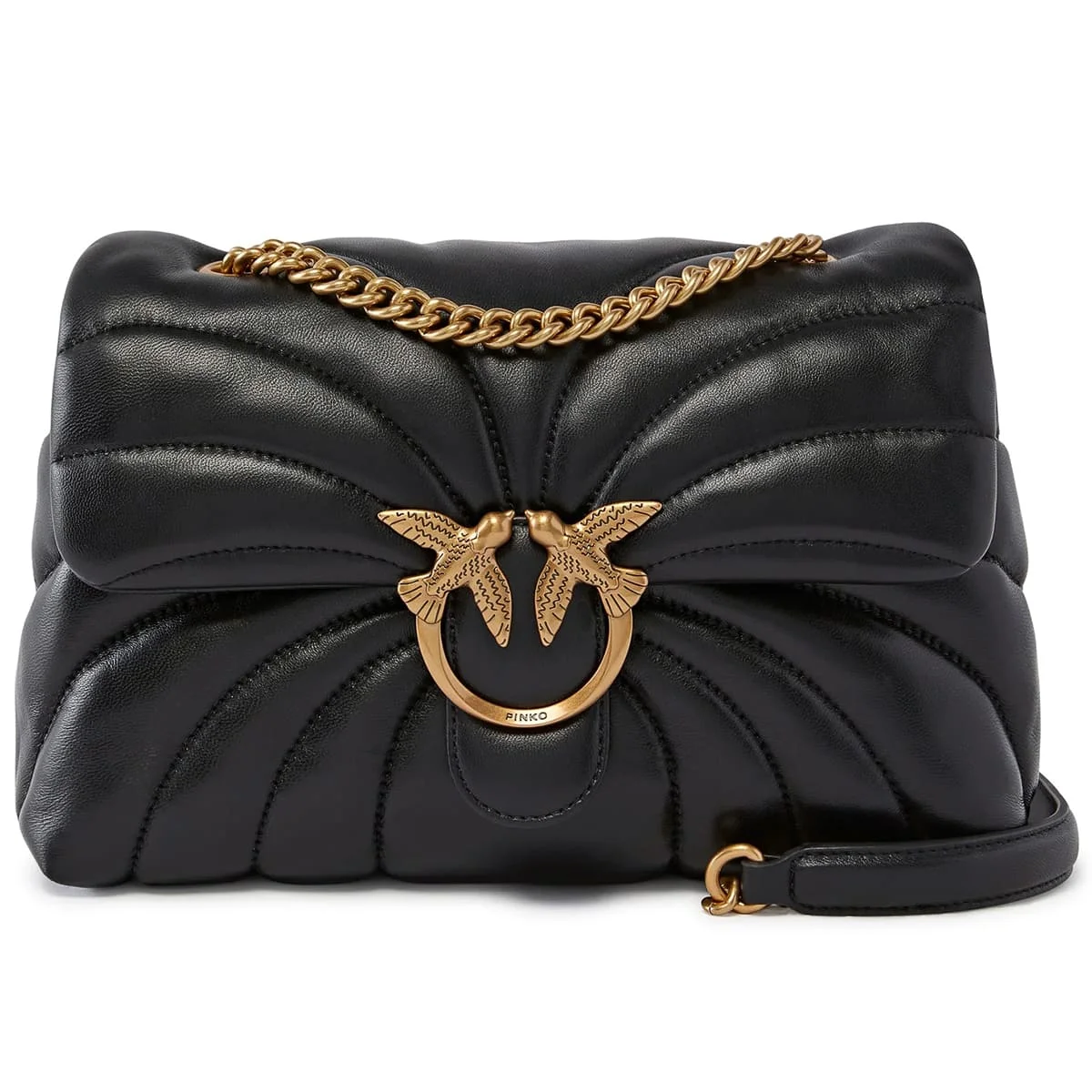 حقيبة كتف نسائية باللون الأسود من بينكو (Pinko) - يمكن ارتداؤها بنمط كروس بودي (Cross Body) - موديل 100038A1Ex Z99Q - image 5
