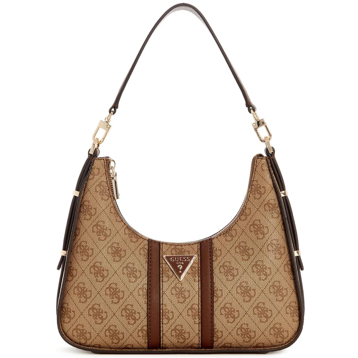 حقيبة كتف نسائية من Guess (موديل Latte Logo) - ألوان بني وبني فاتح - Hwsg9000180 Lgw - image 5
