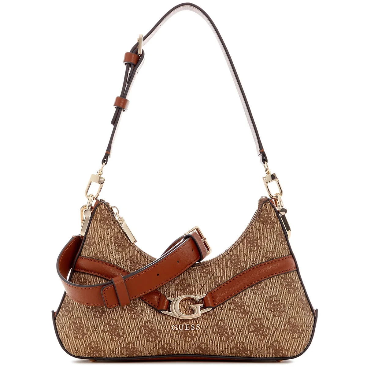 حقيبة كروس بودي نسائية من Guess، موديل Hwsg7993730 Ltl، بلون بني فاتح (Latte) وبني ومزينة بشعار العلامة التجارية. - image 5
