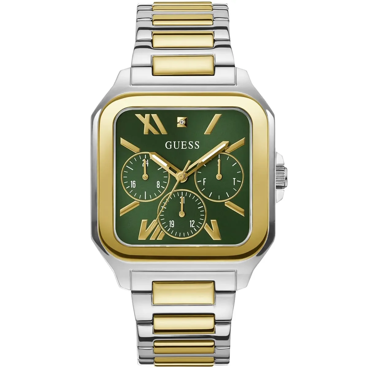 ساعة رجالية فضى وذهبى من Guess طراز GW0631G1 - image 6