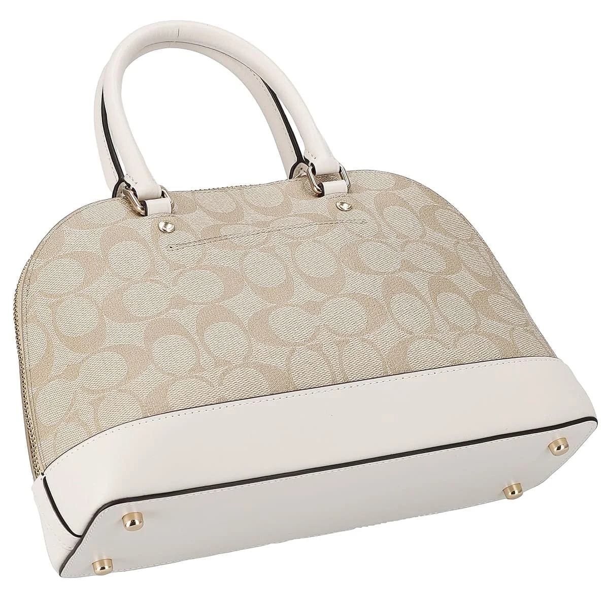 حقيبة كروس بودي نسائية من COACH (لون كاكي فاتح وطباشيري) - طراز f27583 imdqc - image 4