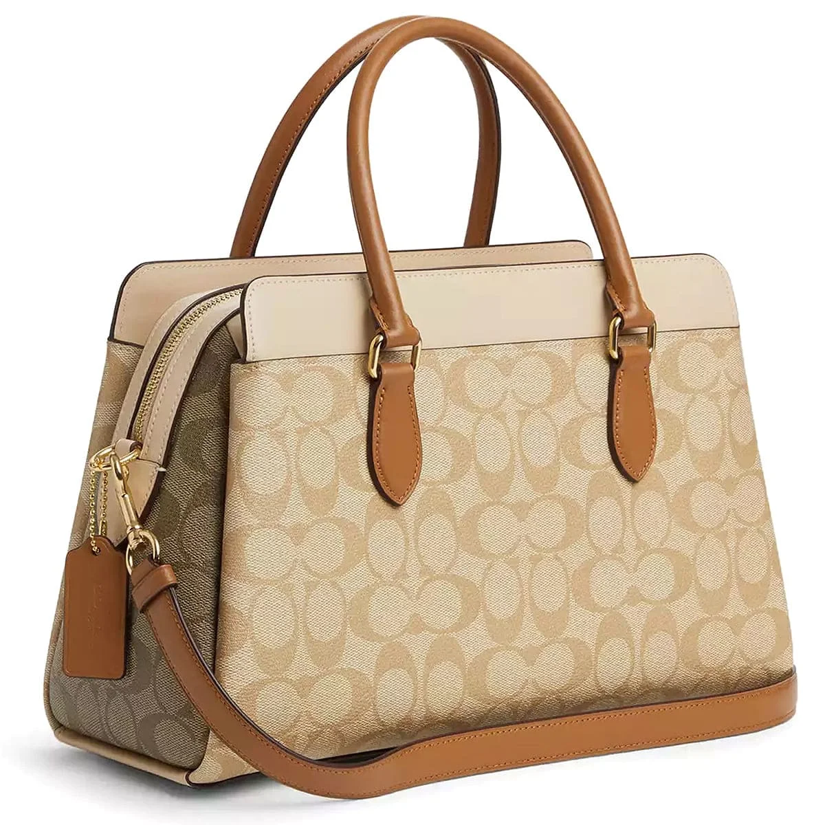 حقيبة كروس بودي نسائية من COACH بلون كاكي فاتح وكاكي متعدد الألوان (موديل CS553 IMWQ4) - image 1