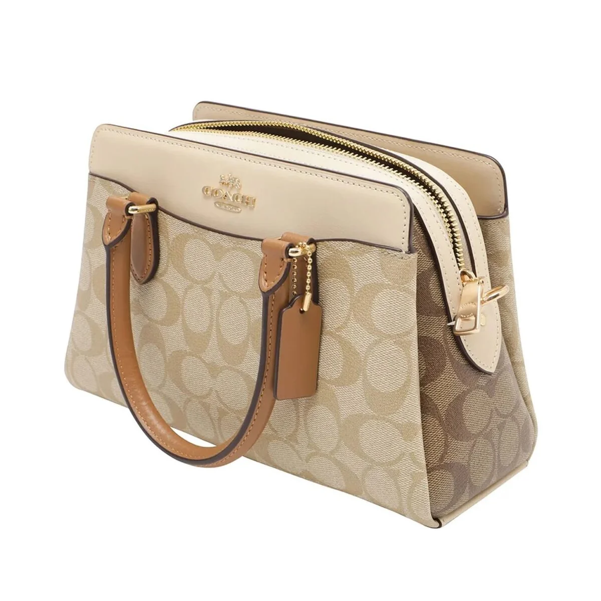 حقيبة كروس بودي نسائية من COACH بلون كاكي فاتح وكاكي متعدد الألوان (موديل CS553 IMWQ4) - image 4
