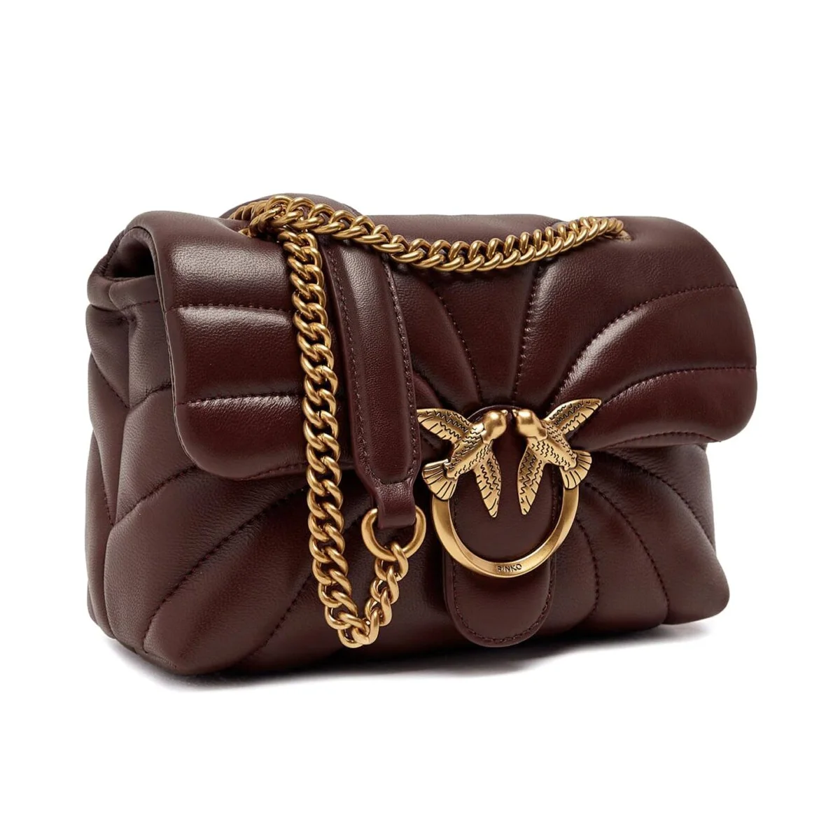 حقيبة كتف نسائية من بينكو (Pinko) بلون عنابي - يمكن ارتداؤها بنمط كروس بودي (Cross Body) - موديل 100038A1Exl86Q - image 1