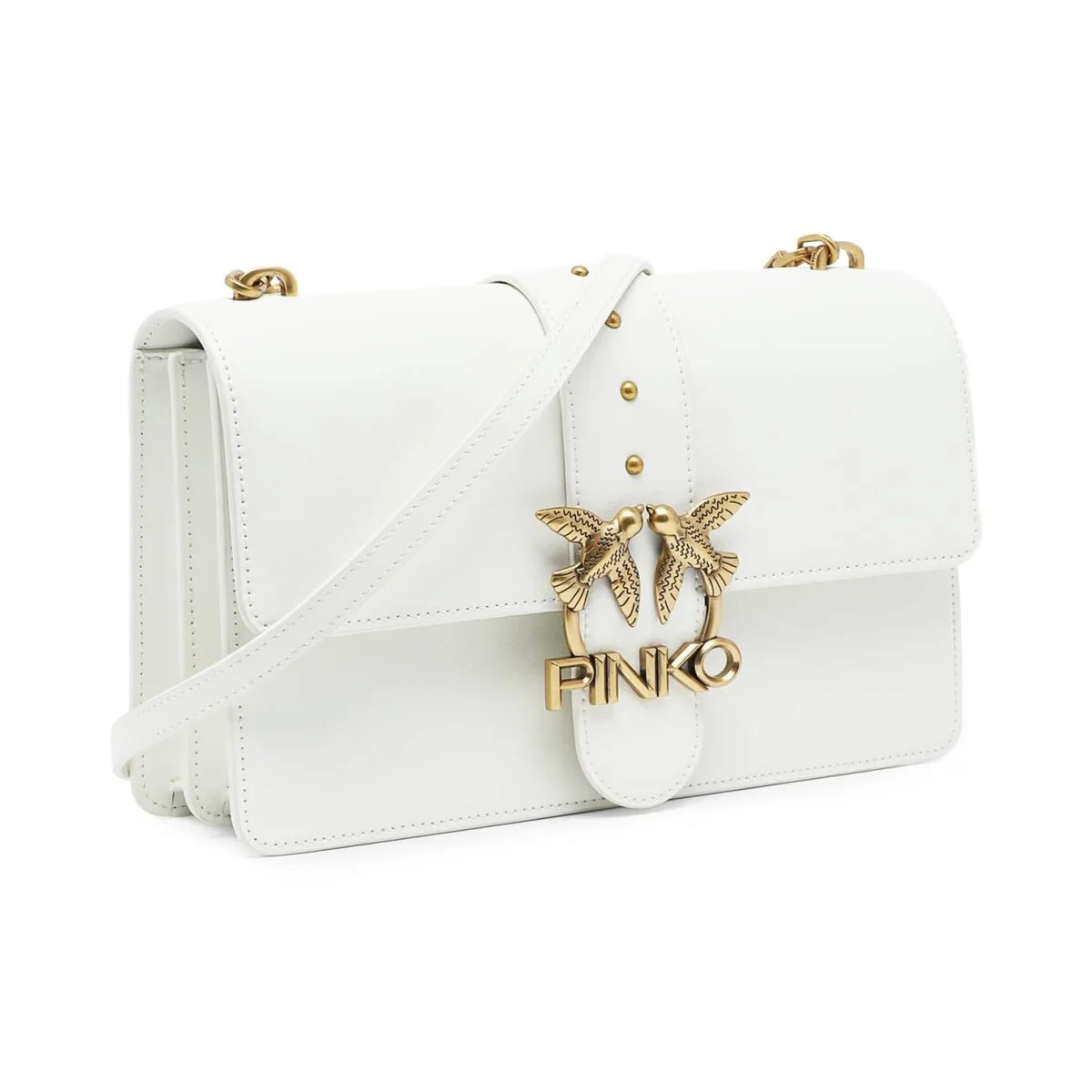 حقيبة كتف نسائية من "بينكو" (Pinko) باللون الأبيض - طراز Cross Body (تُحمل عبر الجسم) - موديل 1P228G Y6Xt - image 1
