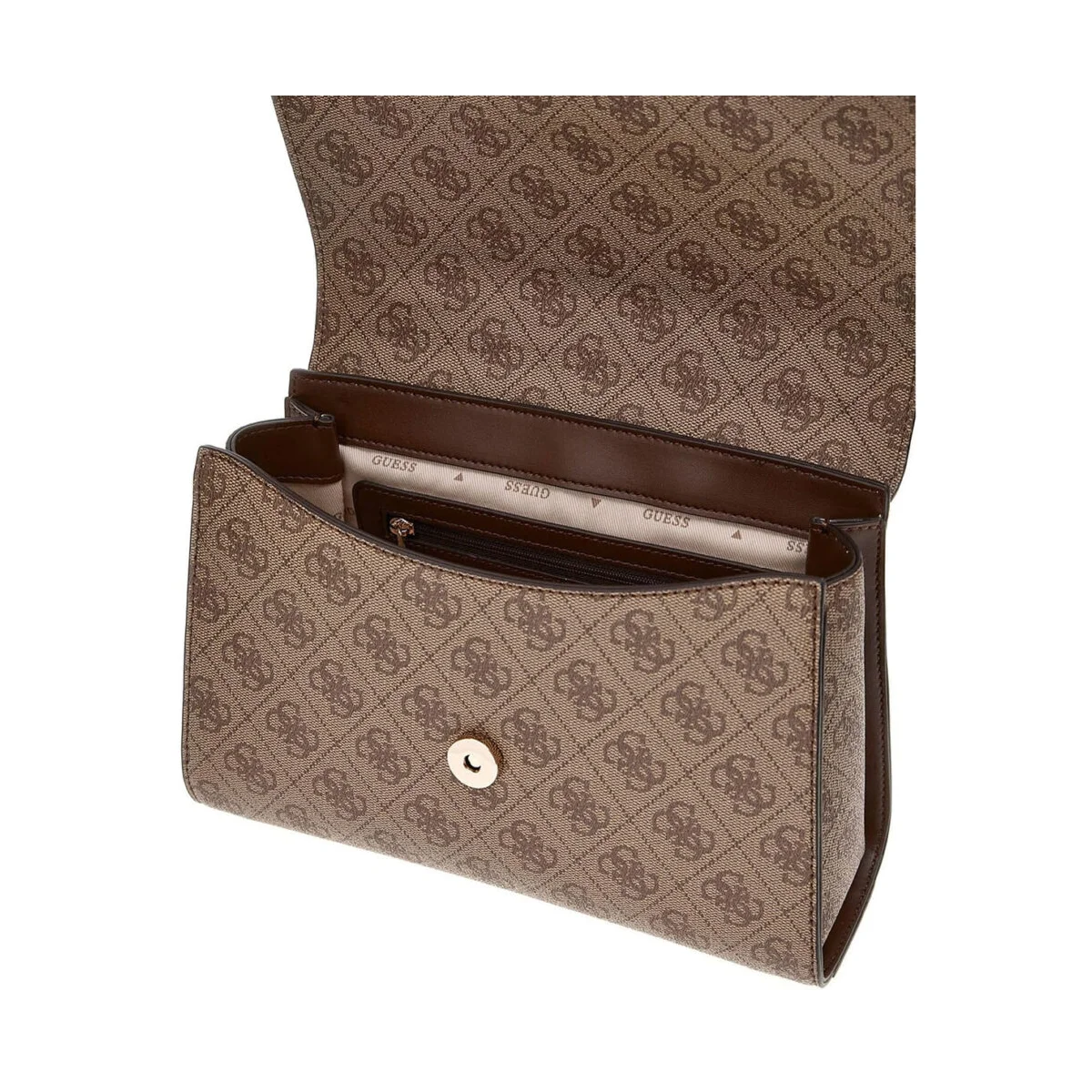 حقيبة يد نسائية من Guess - ألوان بني وبيج وبني فاتح (موديل Hwsg9500200 Lgw) - image 3