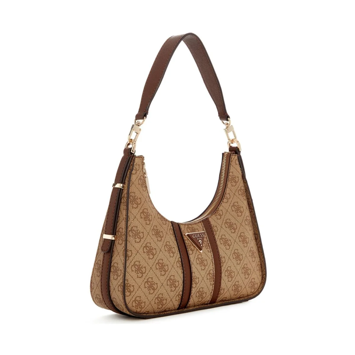 حقيبة كتف نسائية من Guess (موديل Latte Logo) - ألوان بني وبني فاتح - Hwsg9000180 Lgw - image 1