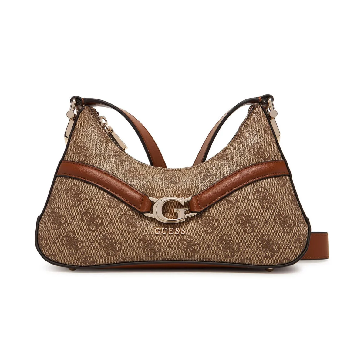 حقيبة كروس بودي نسائية من Guess، موديل Hwsg7993730 Ltl، بلون بني فاتح (Latte) وبني ومزينة بشعار العلامة التجارية. - image 4