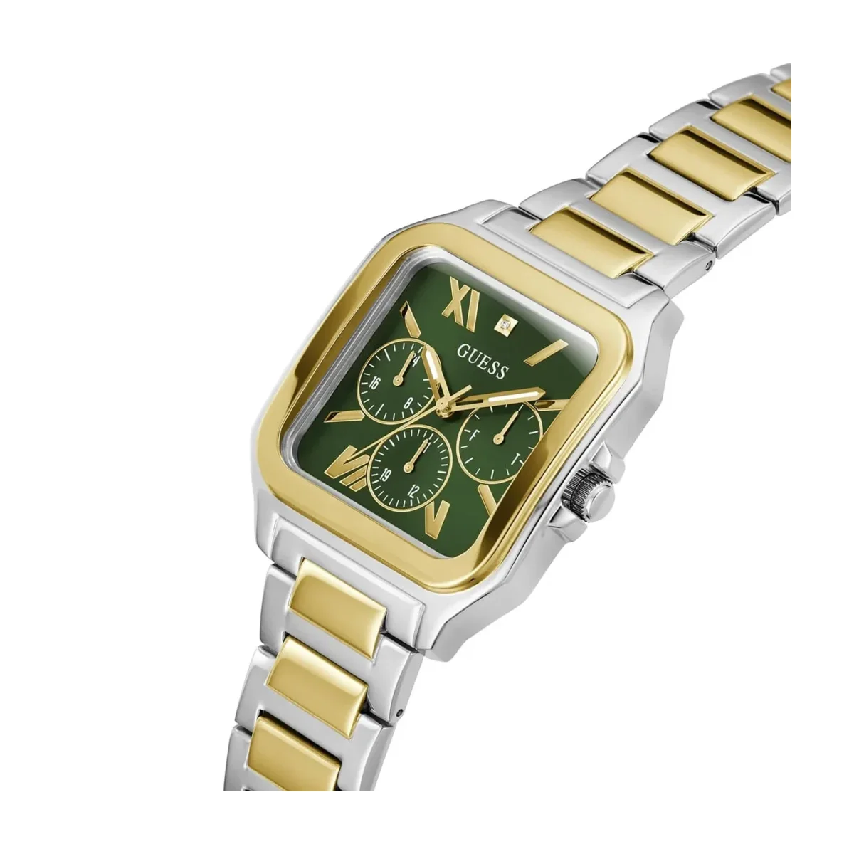 ساعة رجالية فضى وذهبى من Guess طراز GW0631G1 - image 3