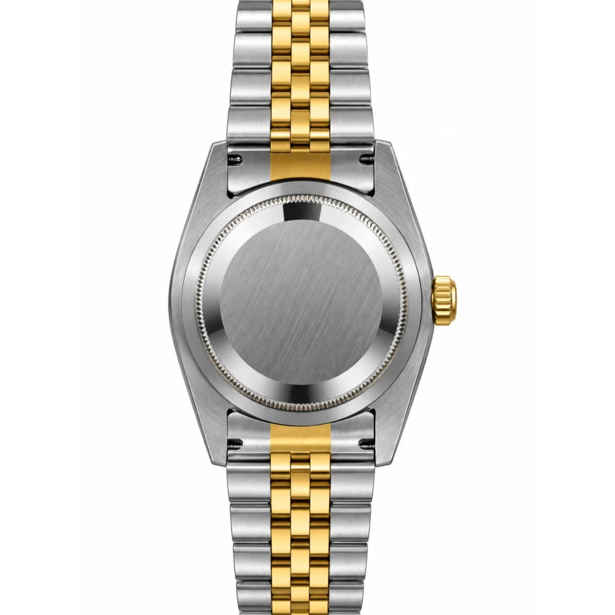 ساعة رولكس ديت جست (Datejust) أوتوماتيكية، ثنائية اللون (ذهب وفولاذ مقاوم للصدأ)، ميناء أبيض، وإطار مخدّد. - image 1