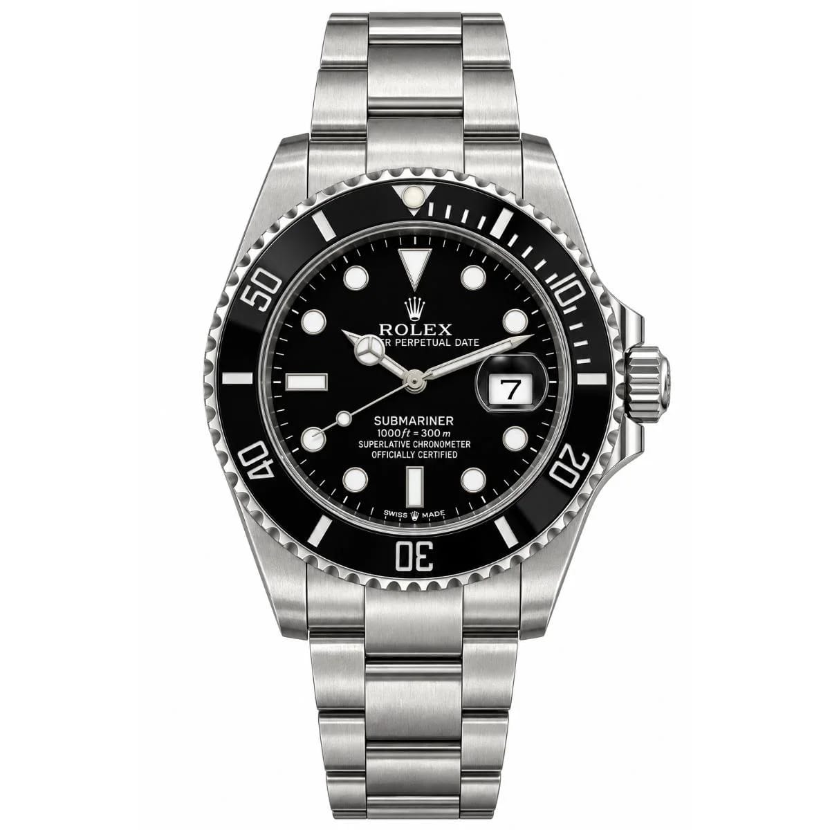 Rolex Oyster Perpetual Submariner Automatic Black Dial Watch For Men
