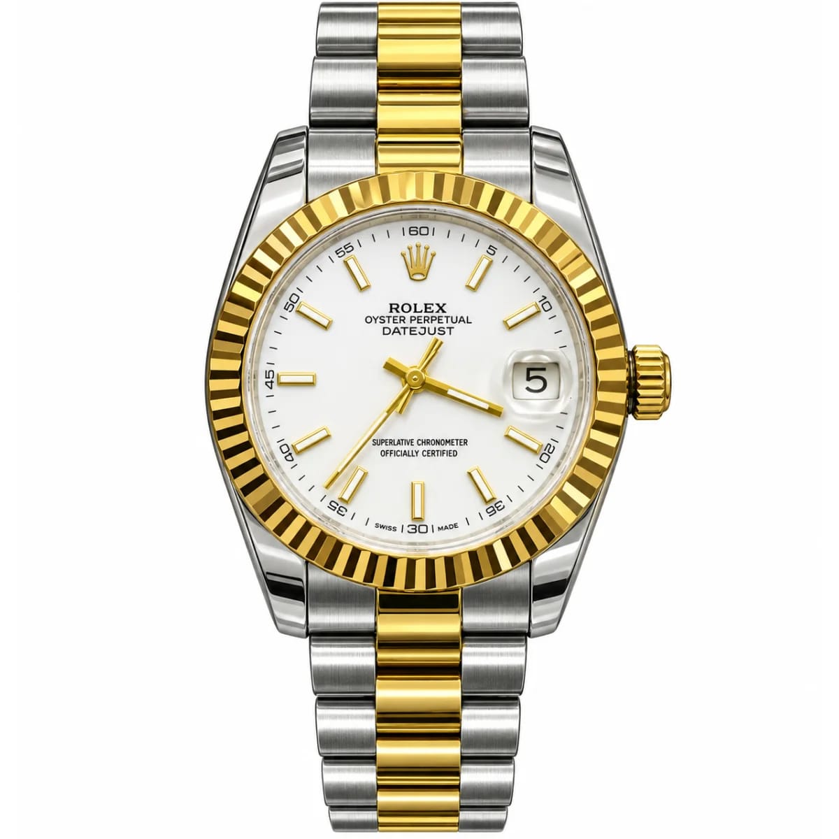 Rolex Datejust 36mm White Dial Watch For Women