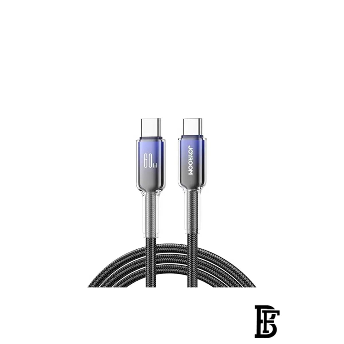 Joyroom S-A42 Crystal-Clear Series 60W Type-C to Type-C Fast Charging Data Cable,