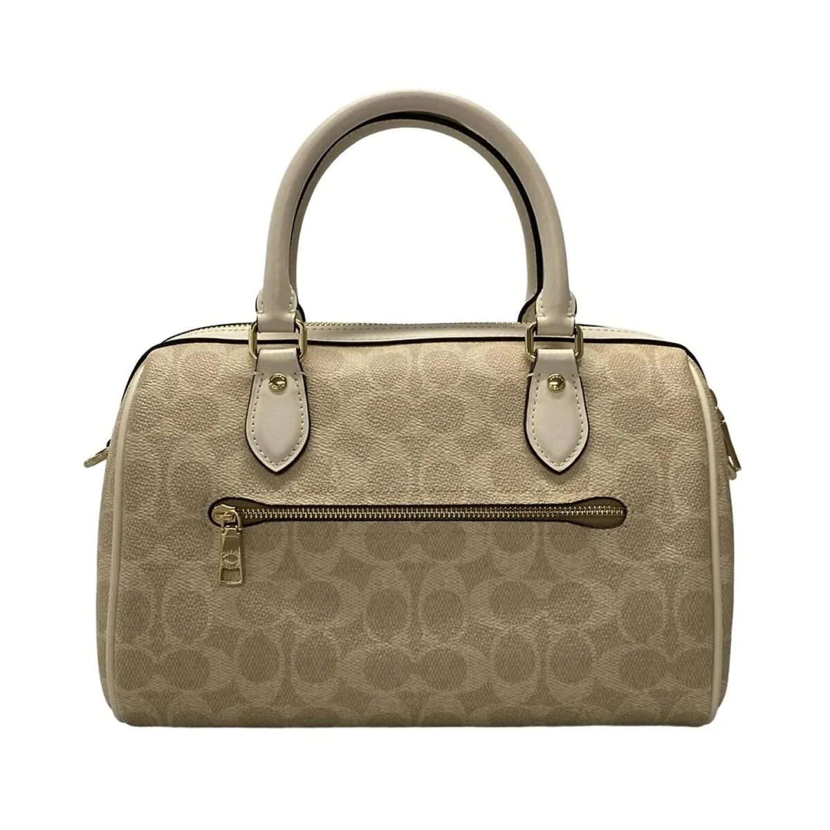 حقيبة يد نسائية من Coach باللون الذهبي والرملي (موديل Cv961 Imxdm) - image 1