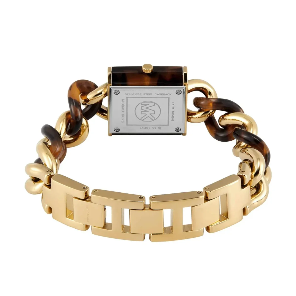 ساعة Michael Kors MK4808 نسائية ذهبية بسوار معدني بني - image 3