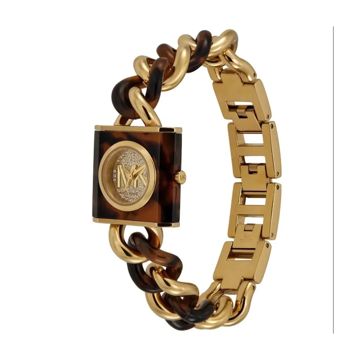 ساعة Michael Kors MK4808 نسائية ذهبية بسوار معدني بني - image 4