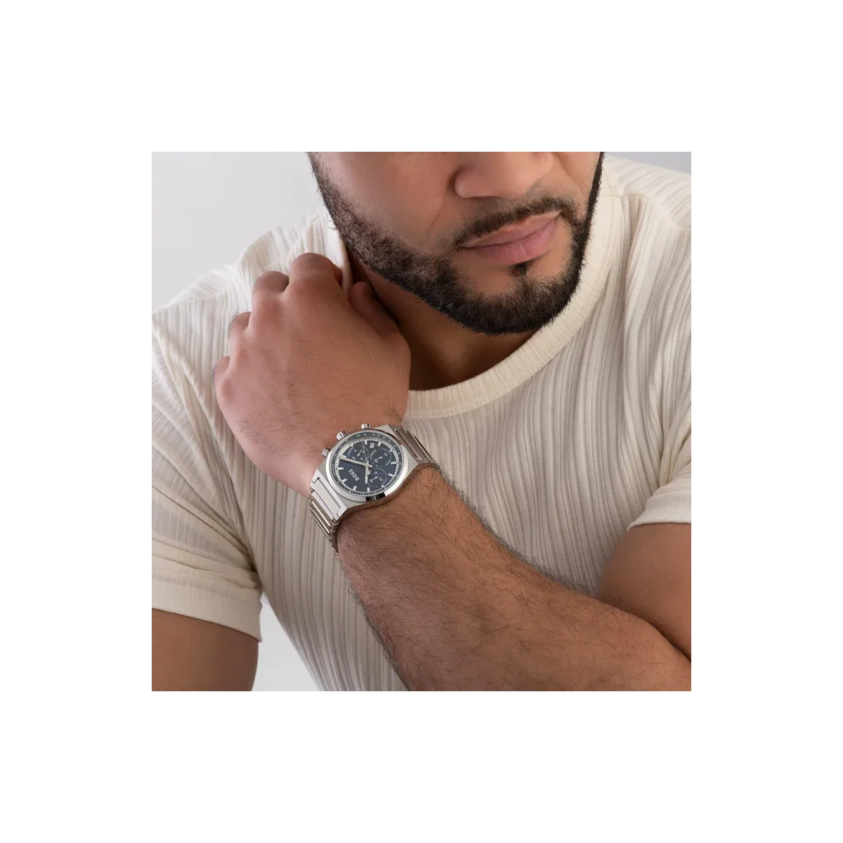 ساعة هوجو بوس 1514250 كوندور رجالي كرونوغراف أزرق 41 مم - image 4