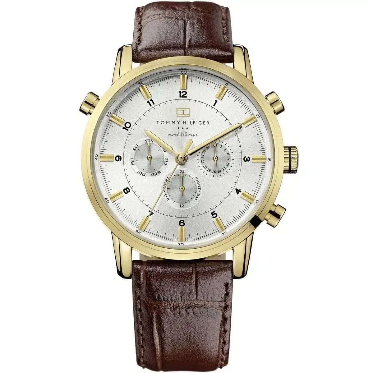 Tommy Hilfiger Classic Men’s Watch 1790874– Silver Dial, Brown Strap - image 1