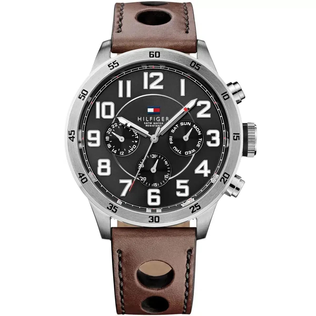 Tommy Hilfiger Classic Men’s Watch 1791049– Black Dial, Brown Strap - image 1