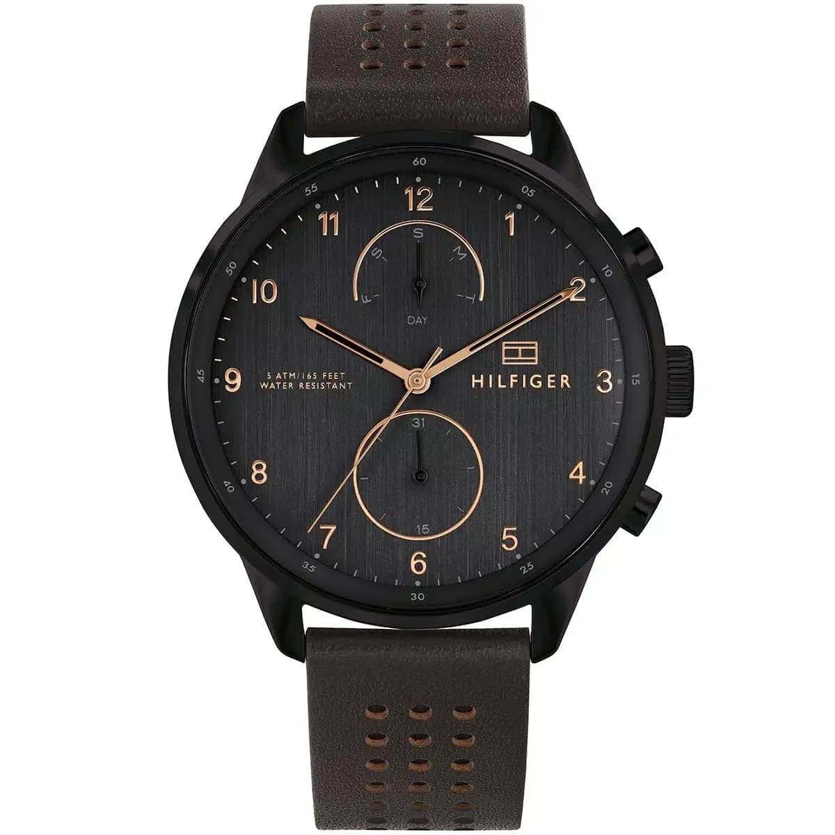 Tommy Hilfiger Classic Men’s Watch 1791577– Black Dial, Brown Strap - image 1