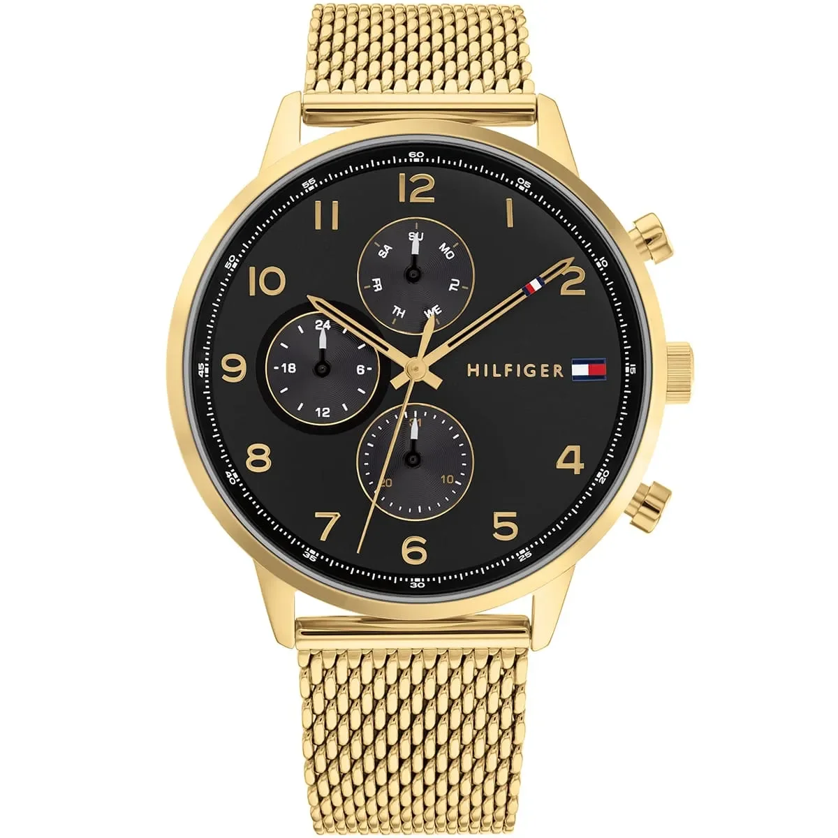 Tommy Hilfiger Classic Men’s Watch 1791989– Black Dial, Gold Strap - image 1