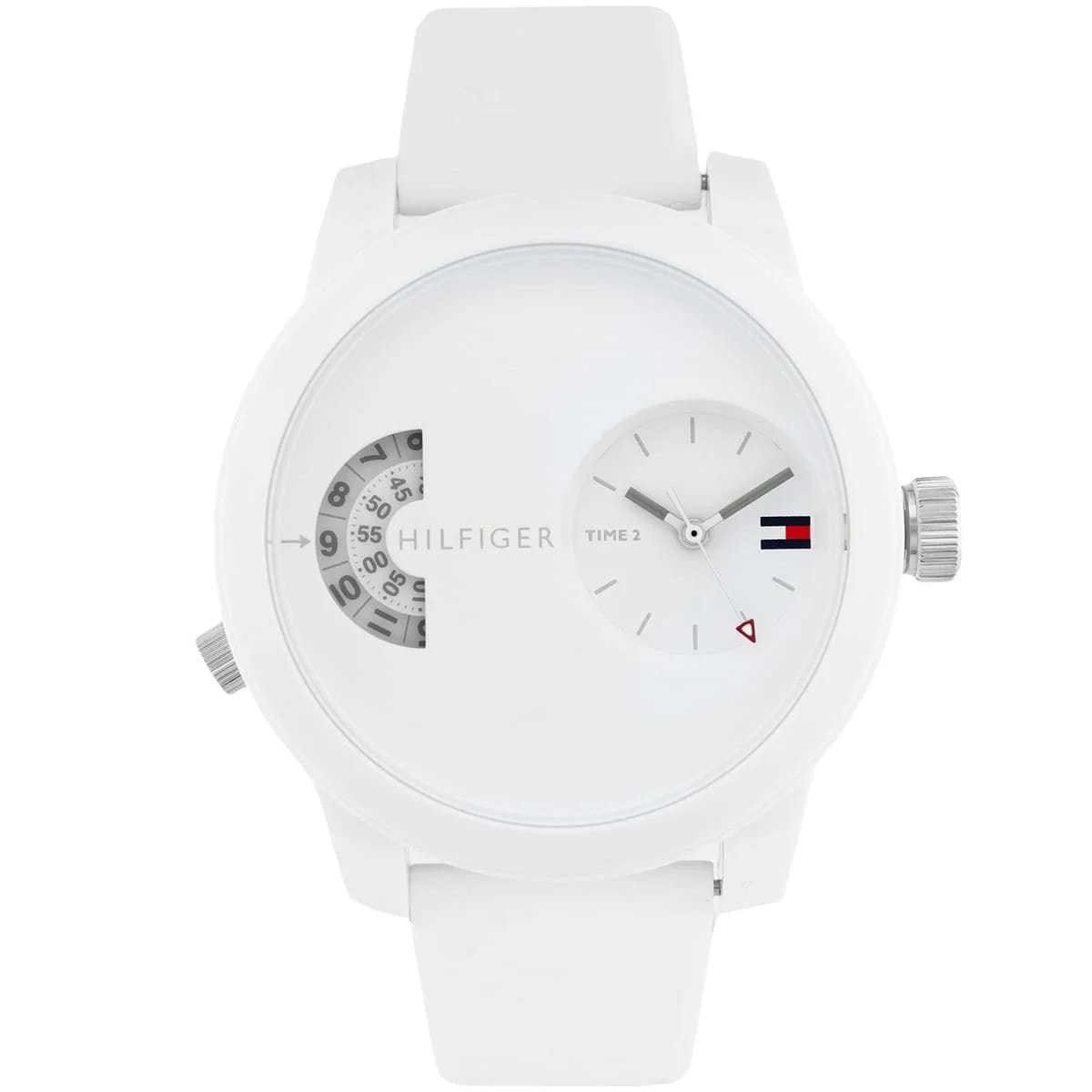 Tommy Hilfiger Denim Men's Watch 1791558 White Dial White Silicone Strap