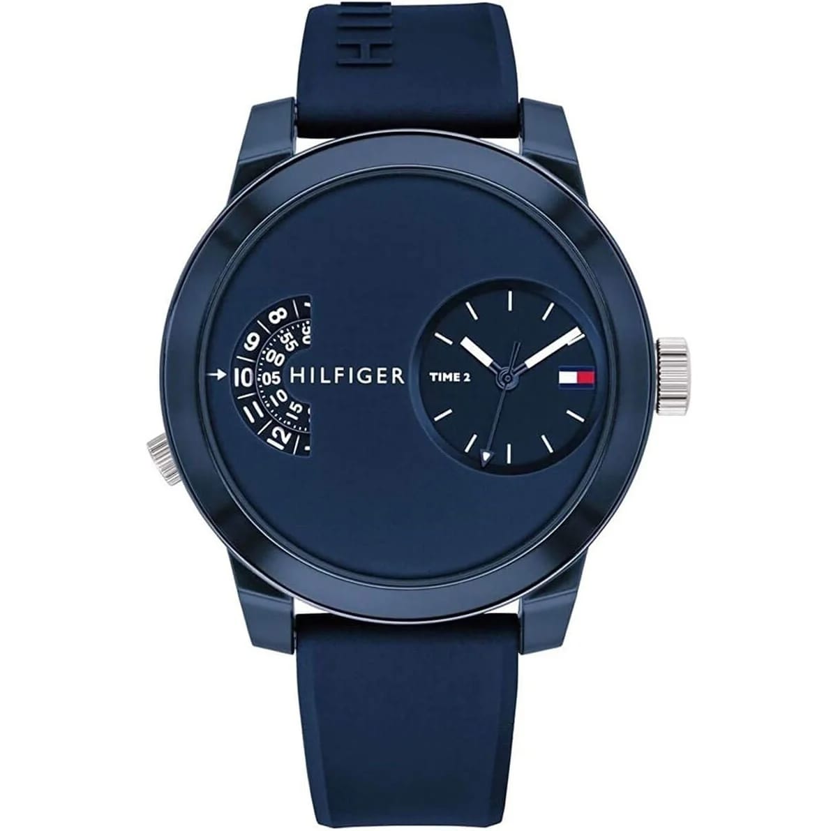 Tommy Hilfiger Denim Men's Watch 1791556 Blue Dial Blue Silicone Strap