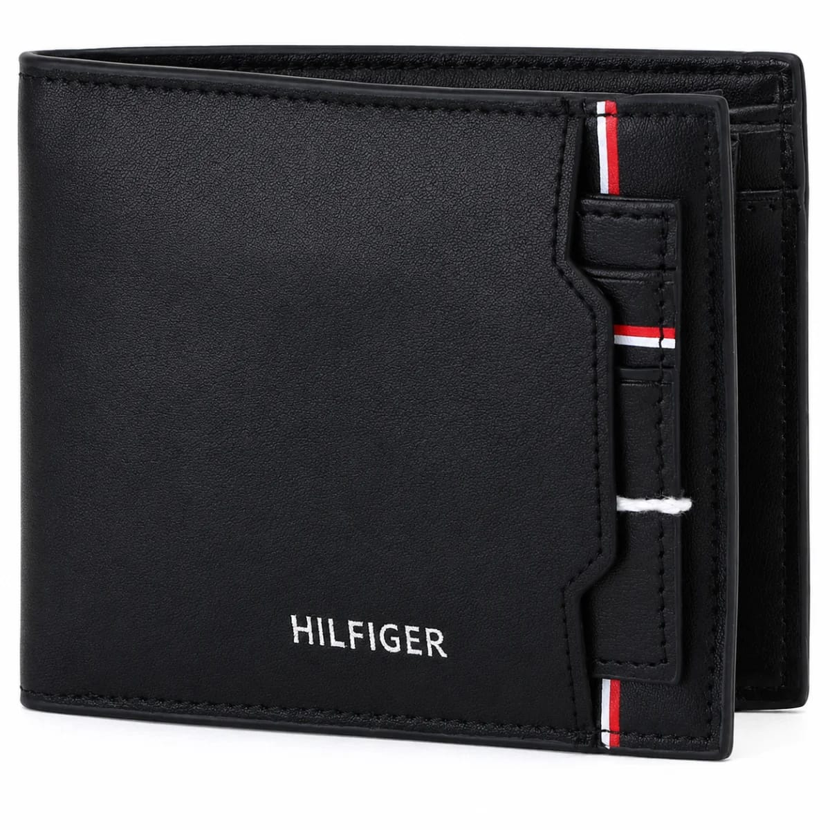 Original Tommy Hilfiger Genuine Leather Black Men Wallet Card Holder - image 1