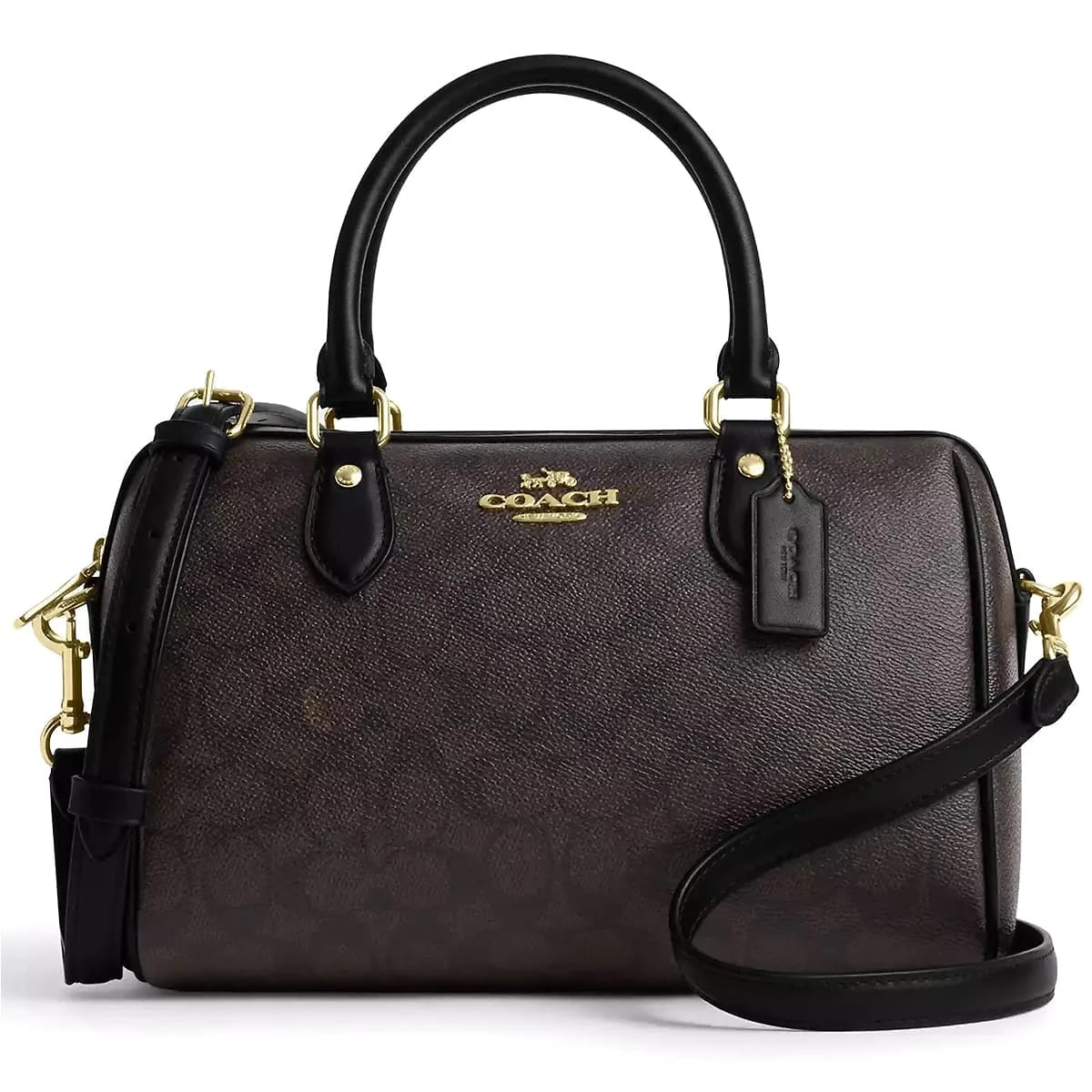 Coach Gold Walnut Black Women Handbag Cv961 - image 1