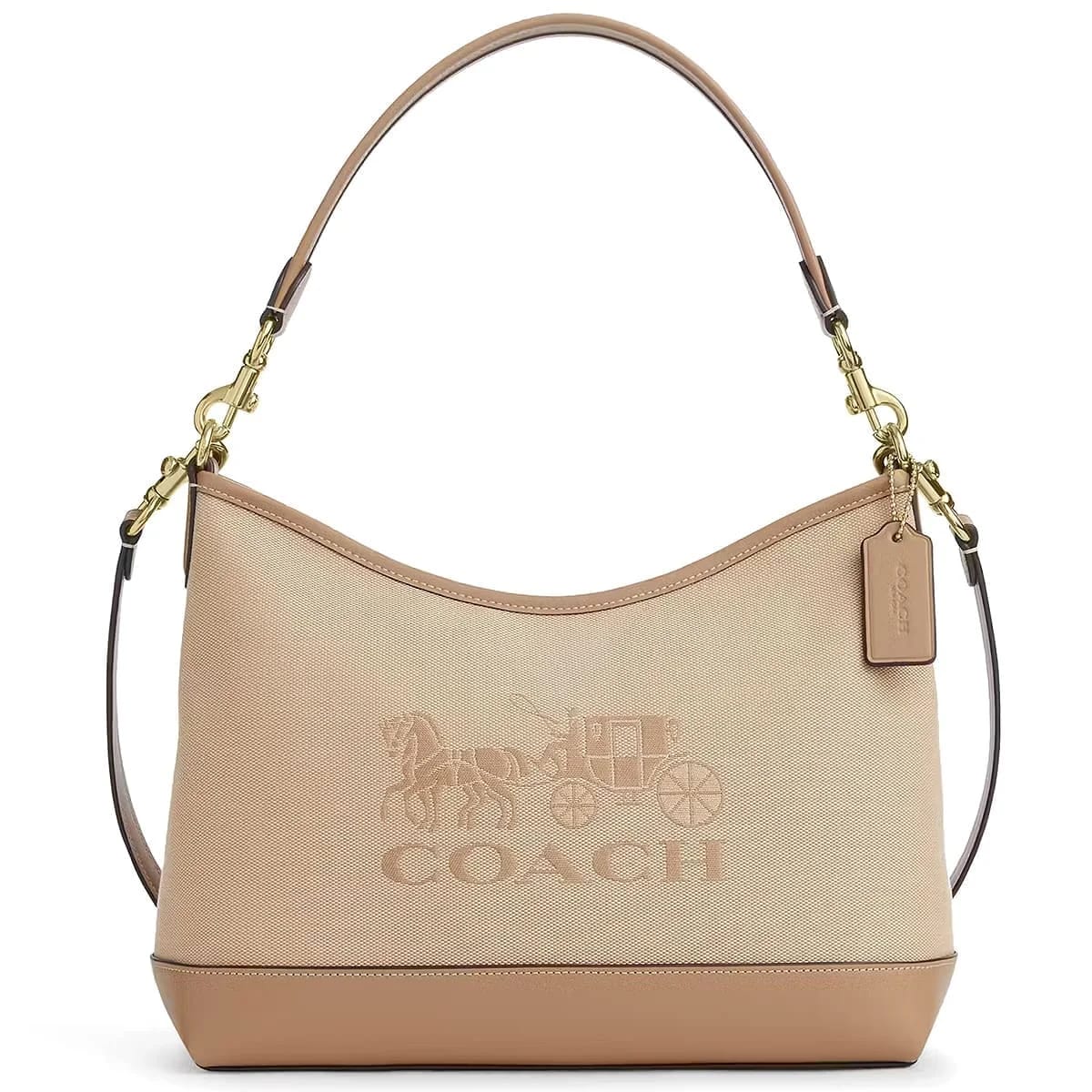 COACH Gold – Dark Natural Multi Women Shoulder Bag CAK91 - image 1
