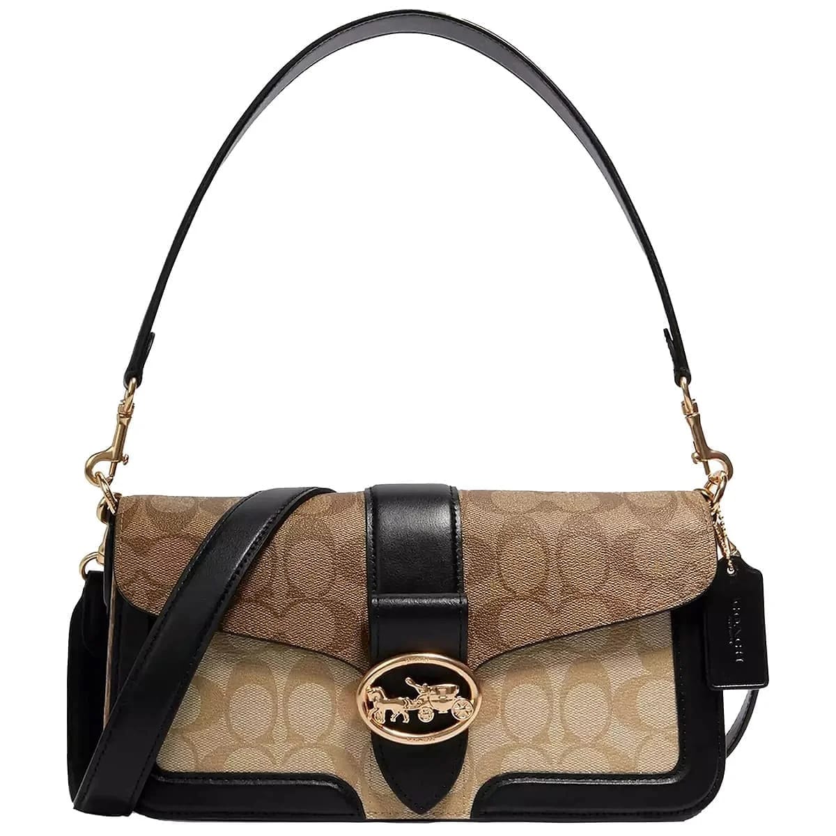 COACH Khaki – Black Women Shoulder Bag 5509 IMRKY - image 1