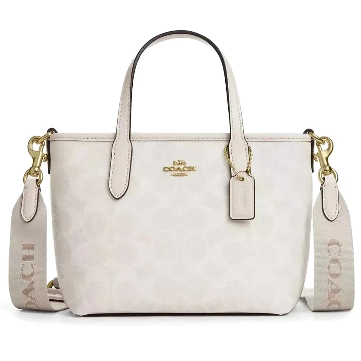 COACH Gold – White – Chalk Women shoulder bag Mini Tote Bag CW032-IMXU5 - image 1