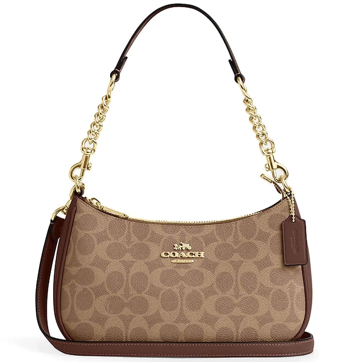 Coach Gold Tan Brown Women Shoulder Bag Cv933 - image 1