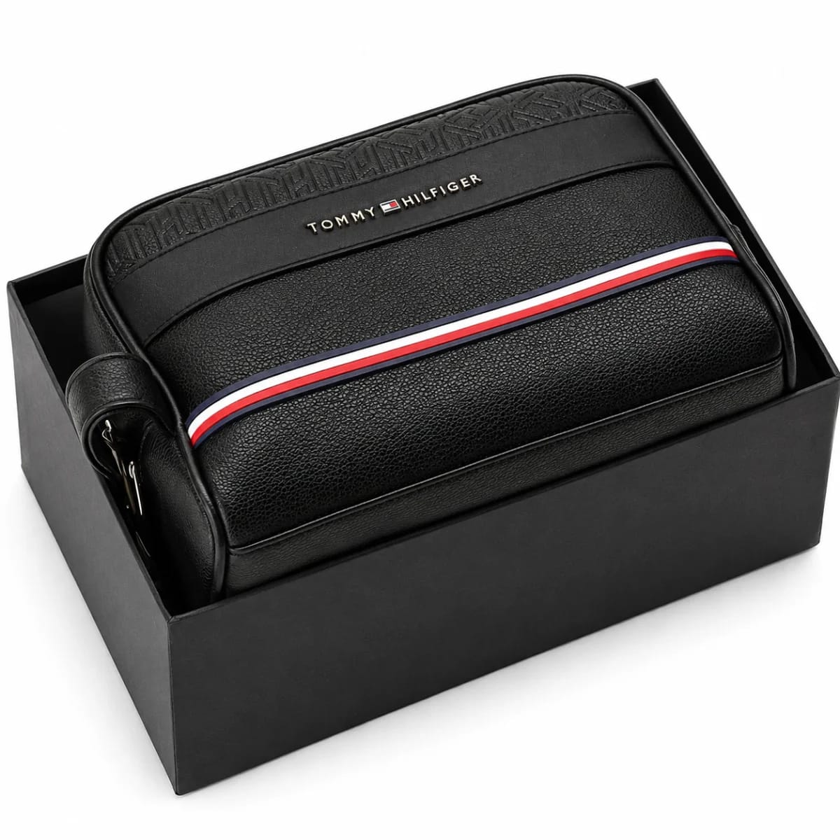Tommy Hilfiger Leather Black Hand Bag For Men Gift Box - image 1