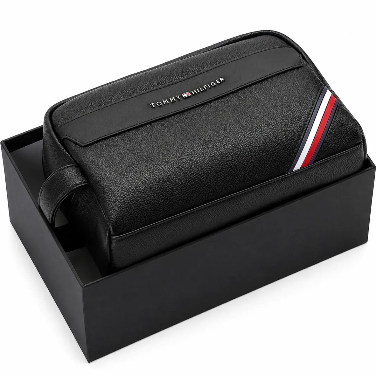Tommy Hilfiger Black Leather Handbag For Men Gift Box - image 1