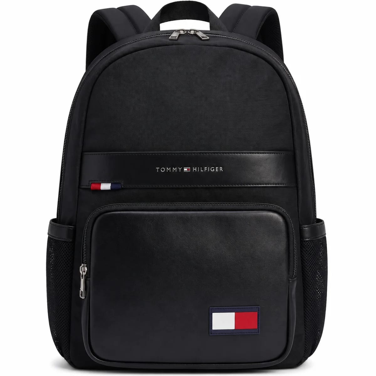 Tommy Hilfiger Men’s Black Front Pocket Backpack - image 1
