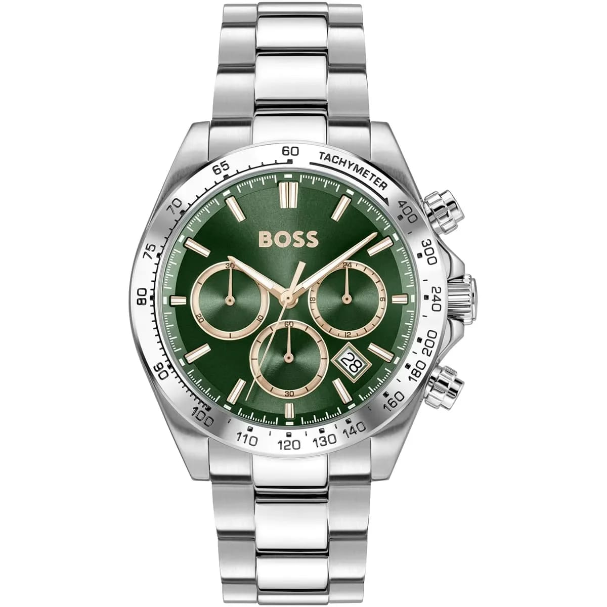Hugo Boss Watch For Men Silver belt &Green dial 1514268 - image 1
