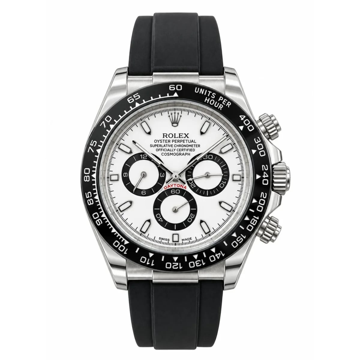 Rolex Cosmograph Daytona Automatic Stainless Steel White Dial Black Bezel Watch - image 1