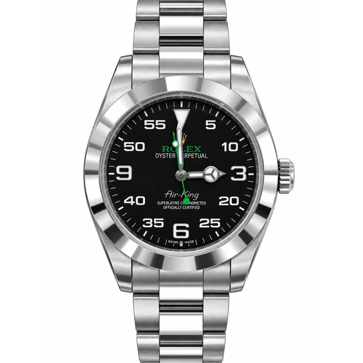 Rolex Air-King Oyster Perpetual Watch For Men – Black Dial 40mm - image 1