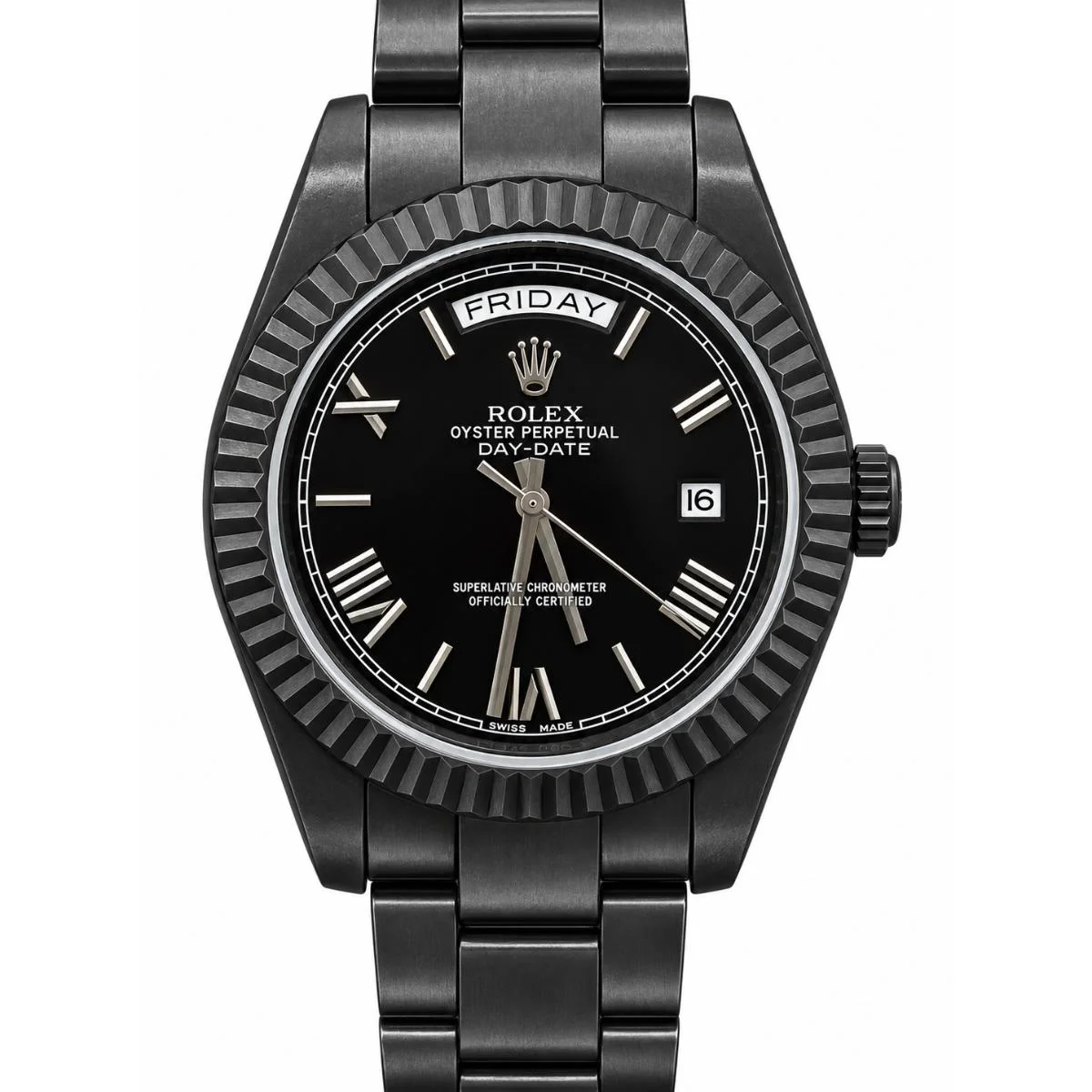 Rolex Oyster Perpetual Day-Date 40 Battery Full Black Watch For Men - image 1