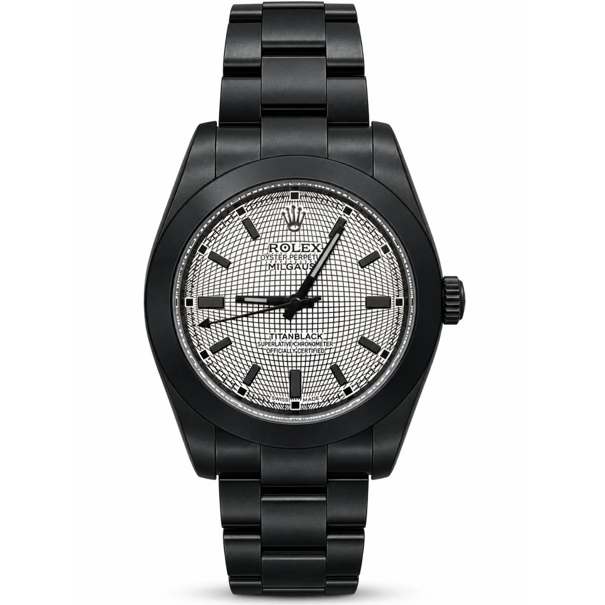 Rolex Hunter Phantom Milgauss Automatic Watch For Men – Black & Silver - image 1