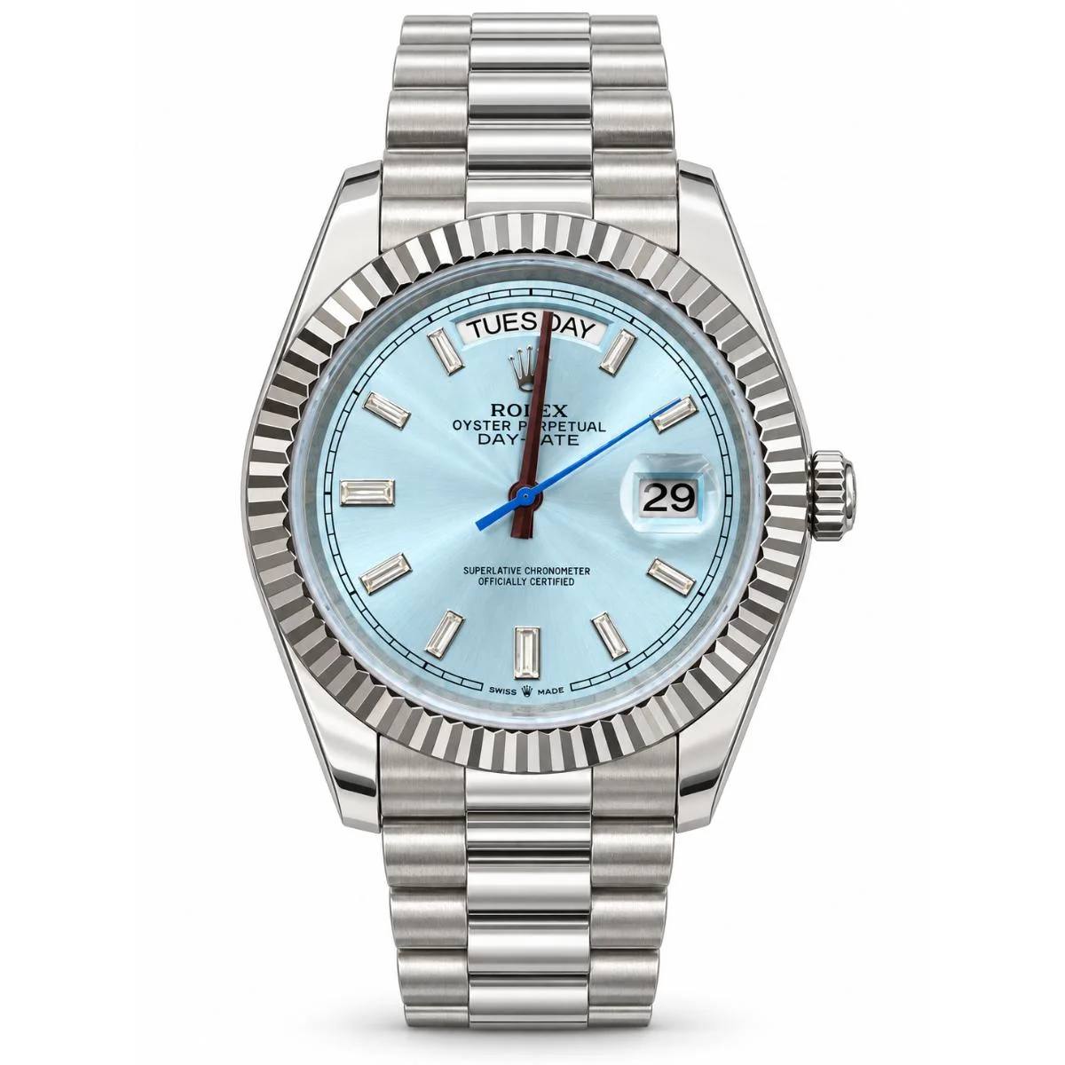 Rolex Day-Date 40 Ice Blue Stone-Set Watch For Men - image 1