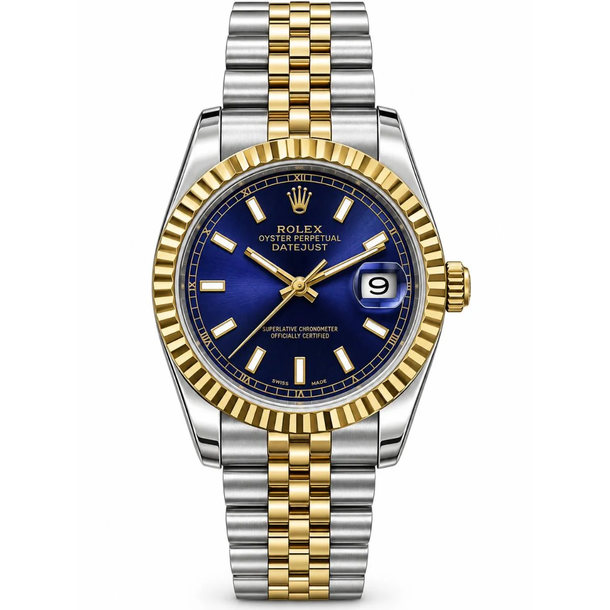 Rolex Datejust 36mm Blue Dial Two Tone Watch For Men - image 1