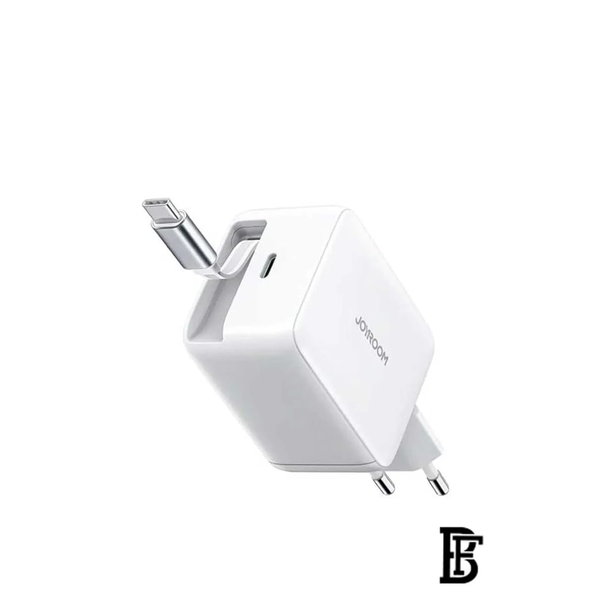 Joyroom JR-TCL06 67W GaN Charger with Retractable Cable (Foldable Plug)- - image 1