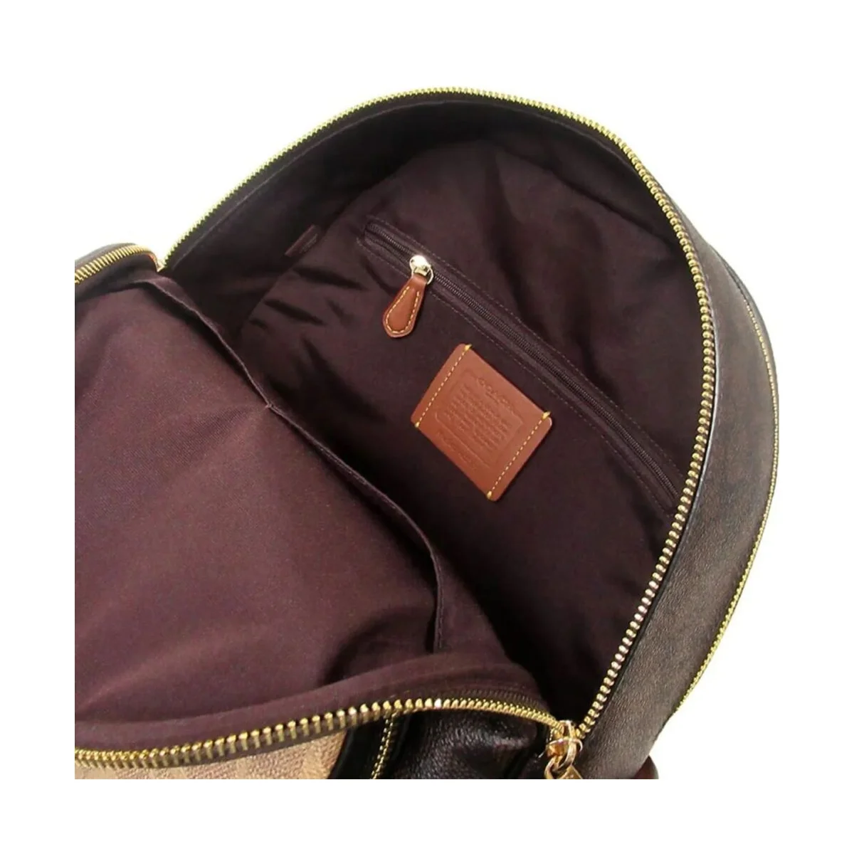 حقيبة ظهر نسائية من COACH بلون الجوز واللون الأسمر الفاتح (Tan) - طراز CZ771 IMXI8 - image 2