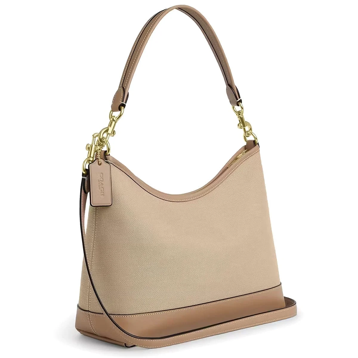 حقيبة كتف نسائية COACH Gold – Dark Natural Multi (طراز CAK91) - image 4