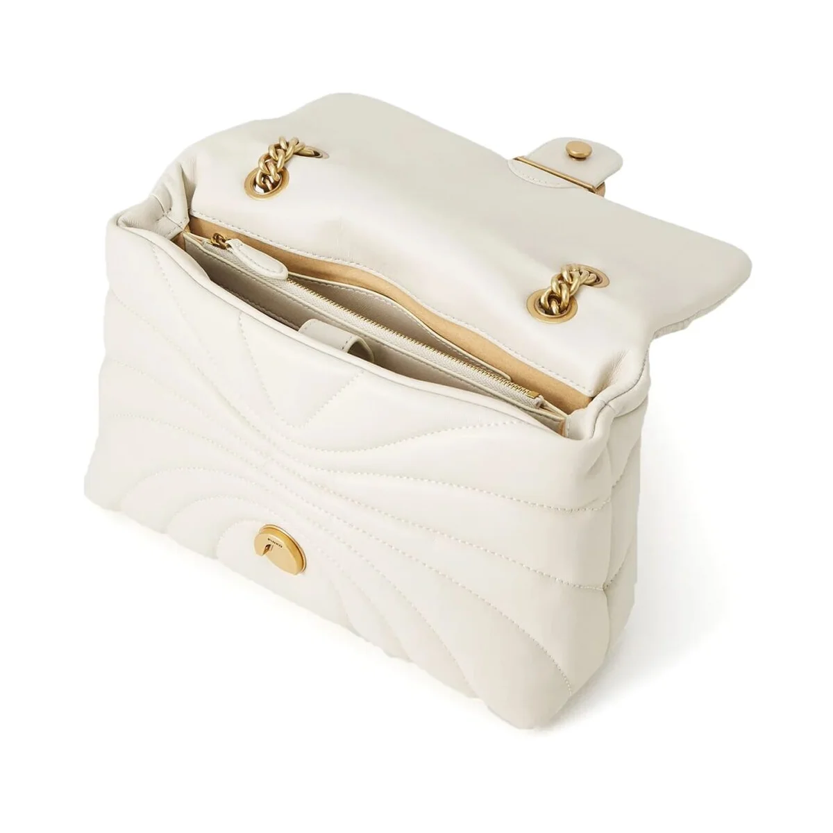 حقيبة كتف نسائية من بينكو (Pinko) باللون الأبيض - يمكن ارتداؤها بنمط كروس بودي (Cross Body) - موديل 100038A1Ex Z14Q - image 2