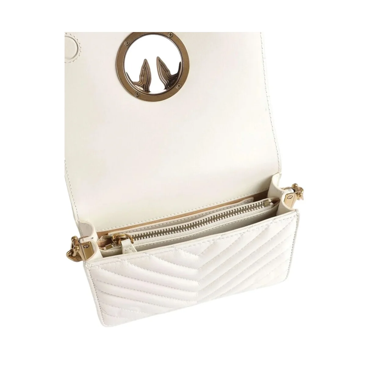 حقيبة كتف نسائية من بينكو (Pinko) باللون الأبيض - يمكن ارتداؤها بنمط كروس بودي (Cross Body) - موديل 100063A0Gk Z14Q - image 2
